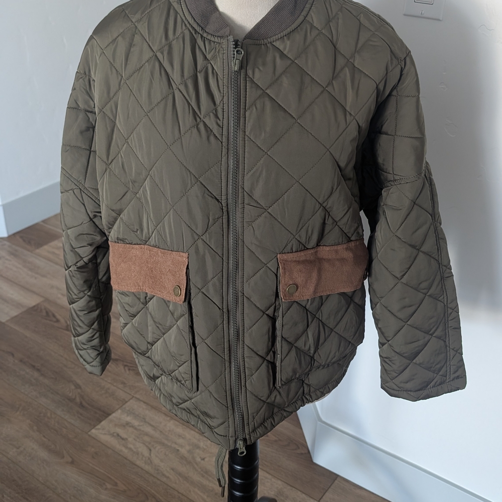 Amazon Essentials Olive Bomber Jacket - image 7